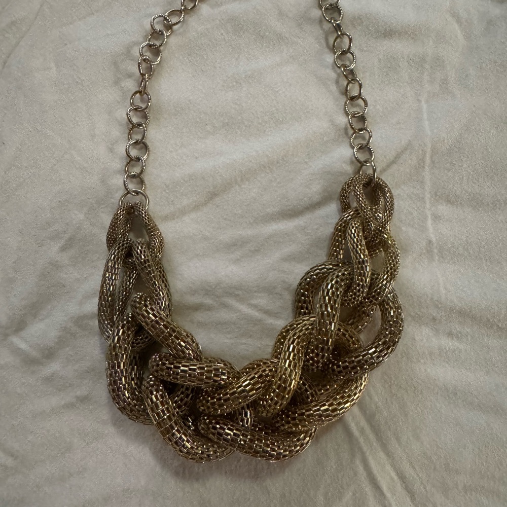 Express Gold Braided Chain Necklace